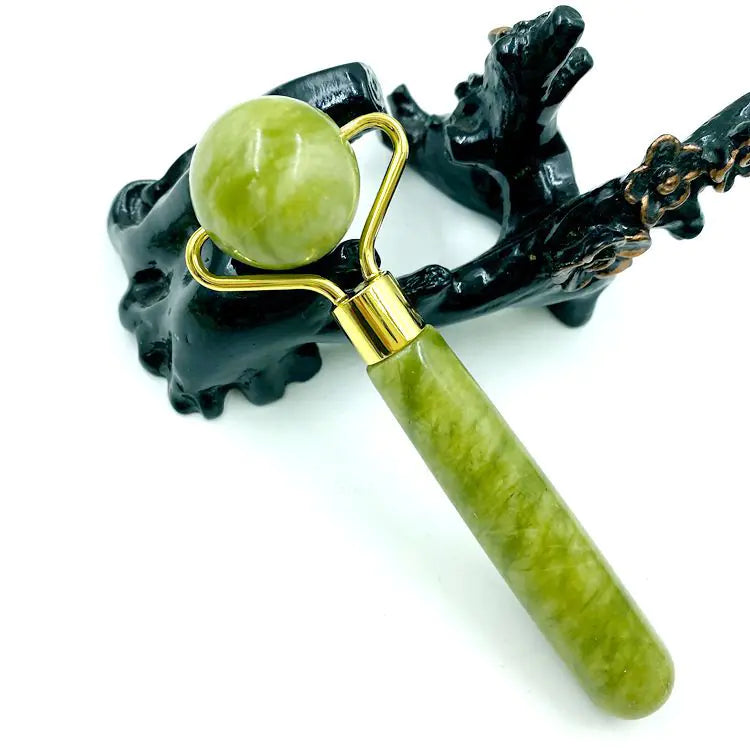 Natural Jade Facial Roller, Double-Headed Massager