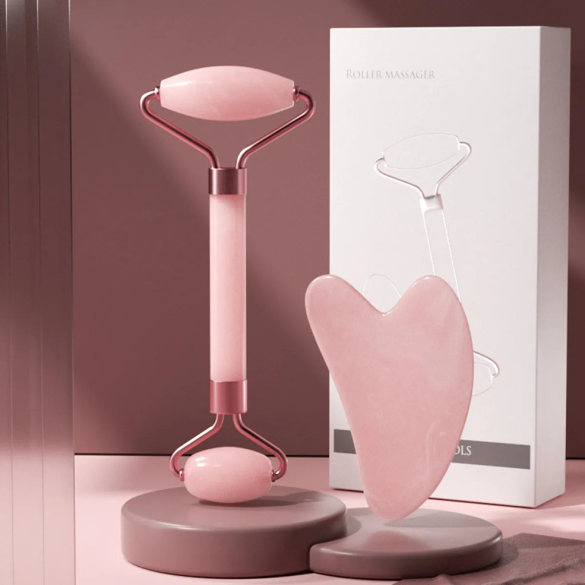 Facial Massage & Scraping Roller Set