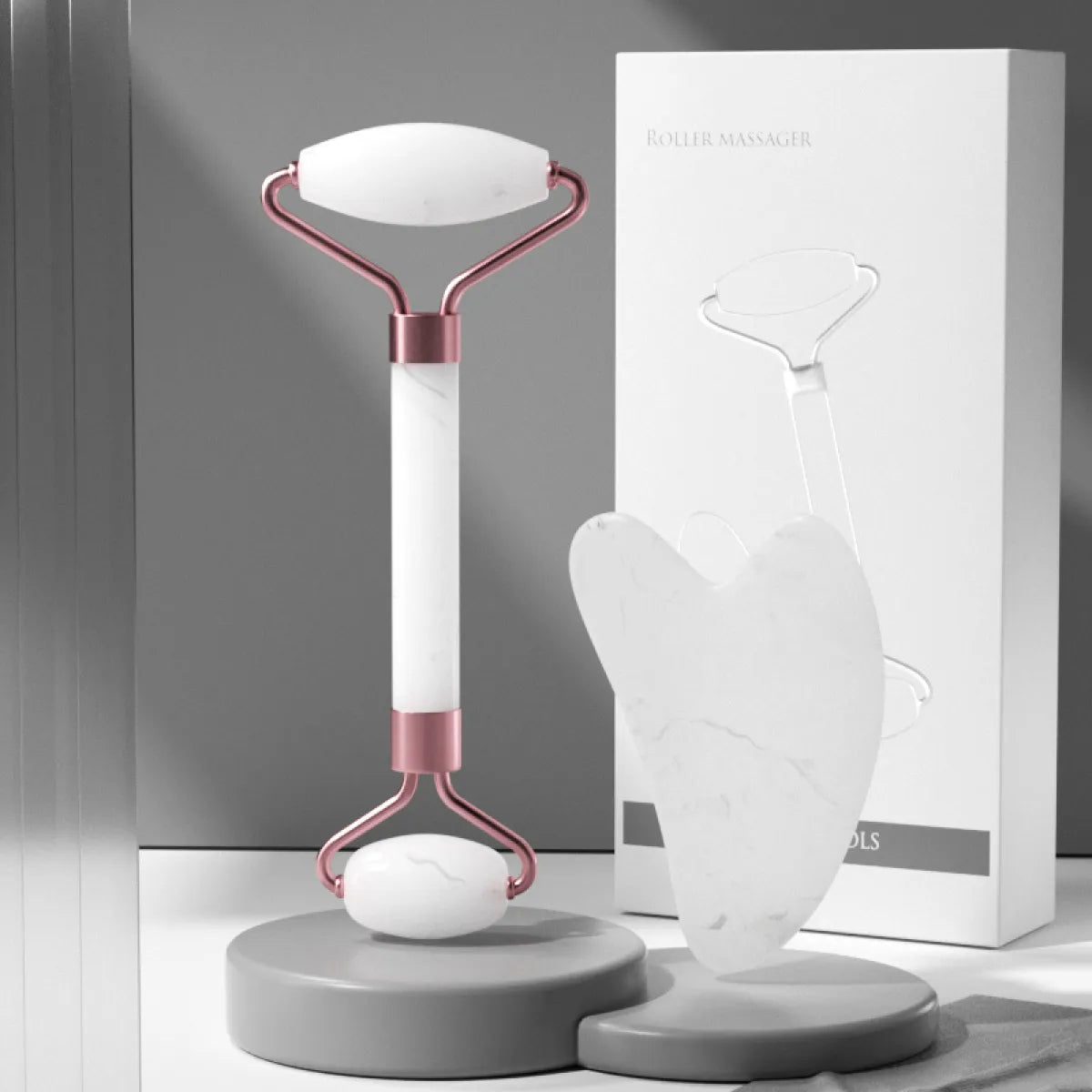 Facial Massage & Scraping Roller Set