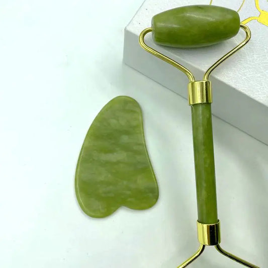 Natural Jade Facial Roller, Double-Headed Massager